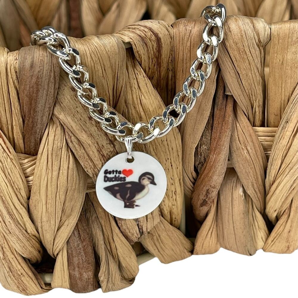 Silver Tone Chain Gotta Love Duckies Charm Bracelet